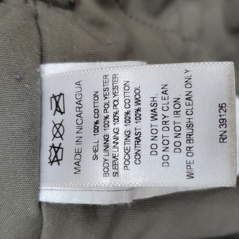 Filson waxed jacket men's XXL otter green quilt lining wool collar personalized - Picture 12 of 16